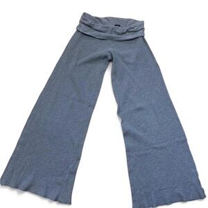 Y2K Victoria's Secret Gray Fold-Over Waist Wide-Leg Lounge Pants flare 2000s vtg